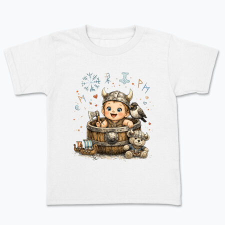 Koszulka „Mały Wiking na Przygody!” – Nordycki Klimat dla Dzieci